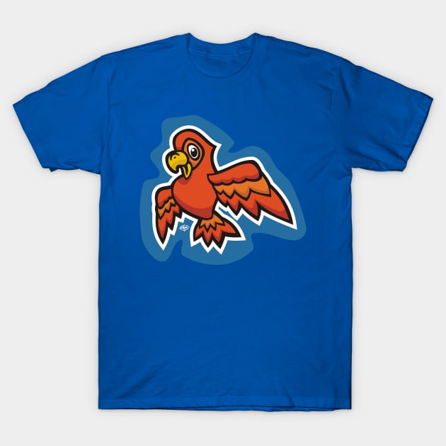 Little Red Parrot T-Shirt by MBK